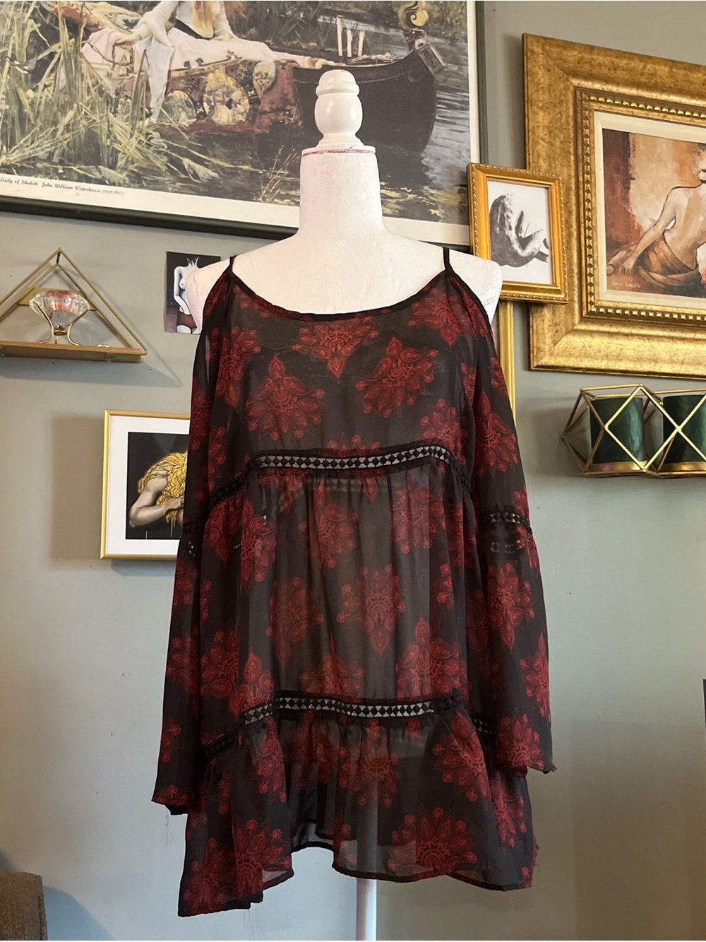 Paper Crane Cold Shoulder Top / Mini Dress
